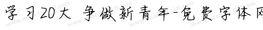 学习20大 争做新青年字体转换